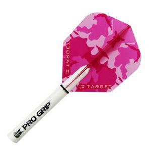 target standard pink camo dart flights set of 3