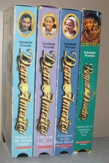 Dear America Lot of 4 VHS Scholastic Videos Have Fun Learning History