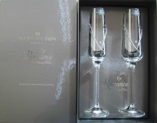New boxed DARTINGTON ROMANCE Swarovski crystal champagne toasting