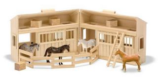  melissa and doug fold go mini stable it s a natural with a decorative