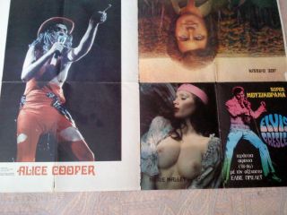  Greek 70s Alice Cooper Huge Poster Presley Joe Dassin Mallet