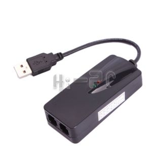 USB 56K V 90 External Voice Fax Data Modem 2 Ports V 92