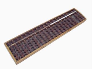  Wood Abacus Soroban 21 Rows of 5/1 Wooden Beads Old Vintage Calculator