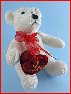 10 Dan Dee Plush Teddy Bear Stuffed Toy Animal w Ribbon Red Love
