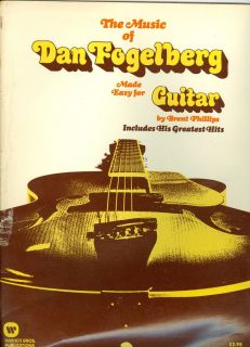 Dan Fogelberg Made Easy for Guitar Songbook Sheet Music Part of The