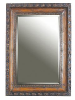 Rectangle Embossed Mahogany Glaze Uttermost Wall Mirror