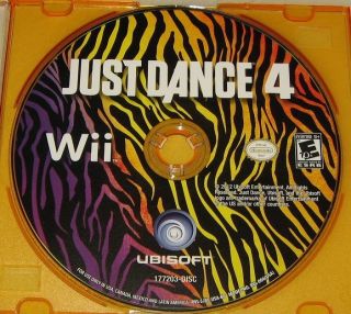 Just Dance 4 (Nintendo Wii , 2012) game disc comes in Jewel Case