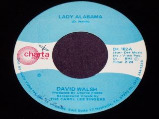 David Walsh Lady Alabama 7 45 Charta 182 A Vinyl