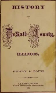 Dekalb County Illinois 1868 History Genealogy Biography