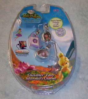 NIP Disney Fairies Pixie Hollow Clickables Fairy Silvermists Charms