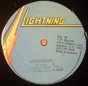 12 Reggae Single Frankie Jones Settlement Lightning Label RARE Listen