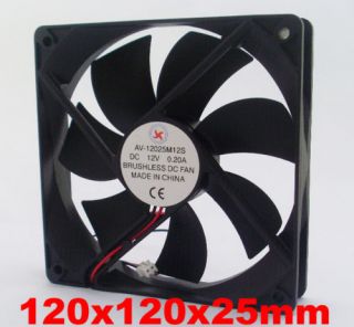 Brushless DC Cooling Fan 7 Blade 12V 120mm X120MMX25MM