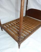 Antique Miniature Doll Four Poster Bed Vintage Hand Crafted