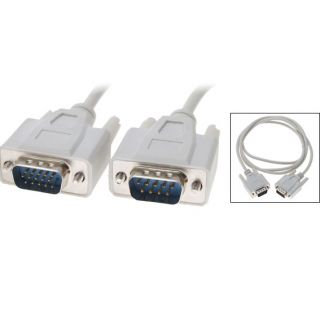 5m vga hd15 male to db9 pin male adapter cable white product
