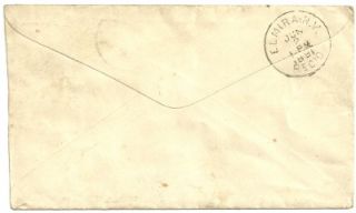 1891 Envelope From Rowe & Coyne, Dansville, Livingston County,New York
