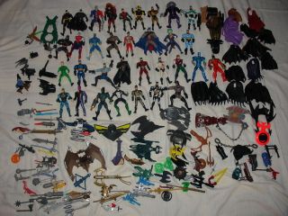Lot of 33 Mid 90s KENNER DC Comics Action Figures w accessories MOSTLY