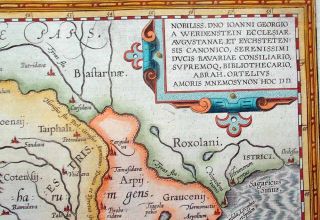 1624 Ortelius Roman Era Lower Danube Bulgaria Romania