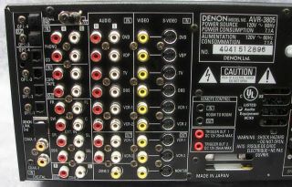 Denon AVR 3805 7 1 Channel A V Surround Sound Reciever 3805 Great