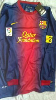 Oficial Nike Barcelona Soccer Jersey Long Sleeve 2012