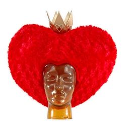Red Queen of Hearts Hat Crown Wig Alice in Wonderland Licensed Disney