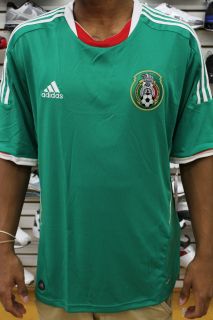  Mexicana de Futbol Green White Red Mens Adidas Soccer Jersey