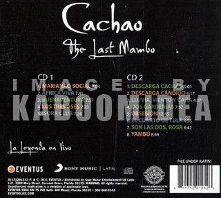 Cachao The Last Mambo La Leyenda En Vivo 2 CDs Descarga