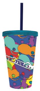 Deadmau5 All Over Pattern 16 oz Lidded Cup with Straw