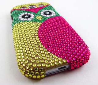 Owl Face Diamond Hard Cover Case Samsung Galaxy s III 3 S3 Accessory