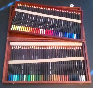 Derwent Watercolor Pencils with Hardwood Box Set of 72