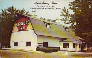 Postcard Hapsburg Inn Des Plaines Illinois