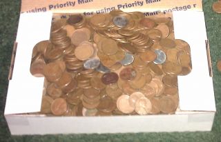 10 Pound~~~ Lot of Unsearched Lincoln Wheat Pennies 1,450+ Coins
