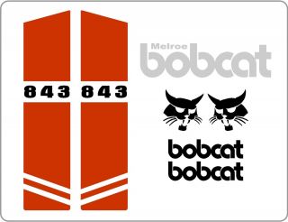 843B New Decal Kit Set Skid Loader Skid Steer Bobcat IR XCX Decals