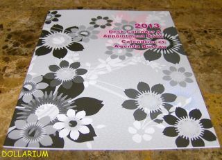 2013 DESK MONTHLY CALENDAR PLANNER APPOINTMENT BOOK FLOWERS #2 FAST