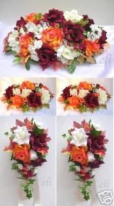 11 pieces Wedding Decoration Centerpieces Pew Bow Flowers Center