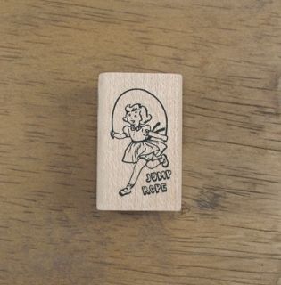 Decorative Stamps Vintage I Love Jumping Rope Rubber Stamp