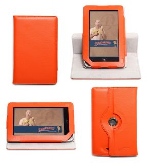 Dante 360 Rotating Orange Nook Tablet Color Case Vertical Stand Cover