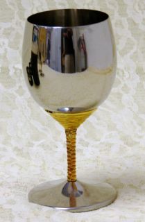  of 3 Stainless Steel VINERS (Devlin Collection) Wine Goblets   Vintage
