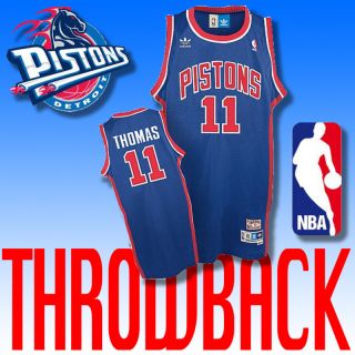 Pistons Detroit Isiah Thomas Throwback Jersey Adidas L