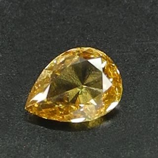 13cts Golden Yellow Pear Natural Loose Diamond