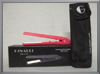 Ginalli Milano Hair Straightener Flat Iron + Pouch  100% Ceramic
