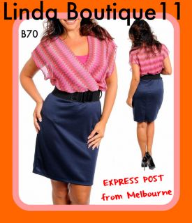  Evening Party Day Office Dress Plus Size 14 16 18 20 22
