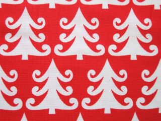Michael Miller Christmas Tree Farm Red White Holiday Fabric Yard