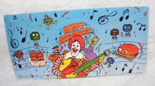Vintage McDonalds Grimace Pennant + Birthday Party Hat Restaurant McD