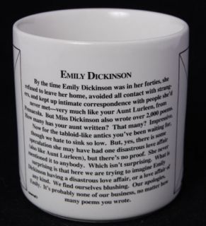 1992 Emily Dickinson Caricature Steven Cragg Coffee Mug
