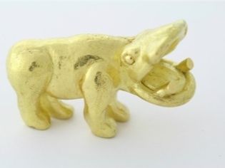 Denise Roberge 18k Yellow Gold Hippopotamus Hippo Pin Brooch
