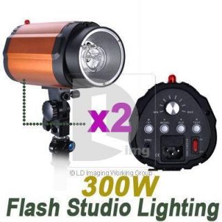 New 2x GODOX Smart Studio 300W Strobe Flash Light Lamp Head Lighting