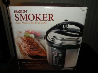 Emson 8303 Electric Smoker Indoor Pressure Smoker Cooker 5qt Brand New