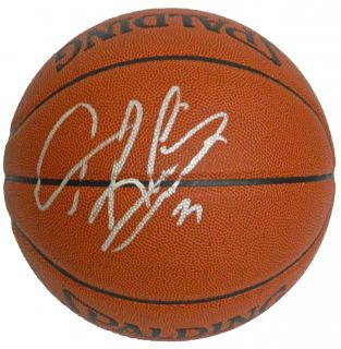 Bulls Pistons Dennis Rodman Signed Spalding Indoor Outdoor Basketball