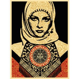 Obey Shepard Fairey Arab Woman RED print mujer Faile FREE GLOBAL