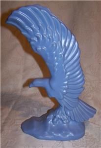 1942 Vintage ROYAL HAEGER #3278 Blue EAGLE Wings Spread VASE Art